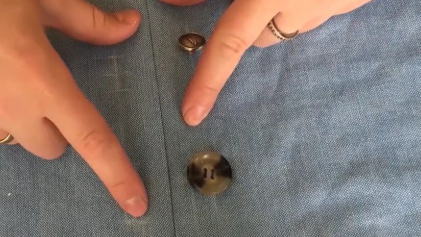 ღილის დაკერება