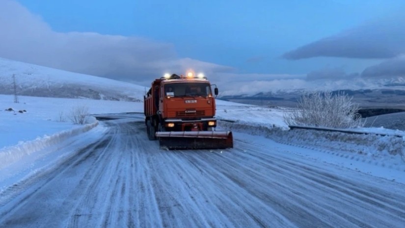 გზა თოვლი