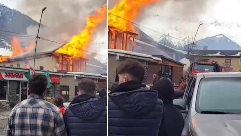 მესტიაში საცხოვრებელი სახლი დაიწვა