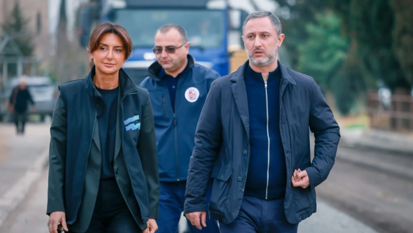 რუსთავში სანაპიროს ქუჩის რეაბილიტაცია მიმდინარეობს