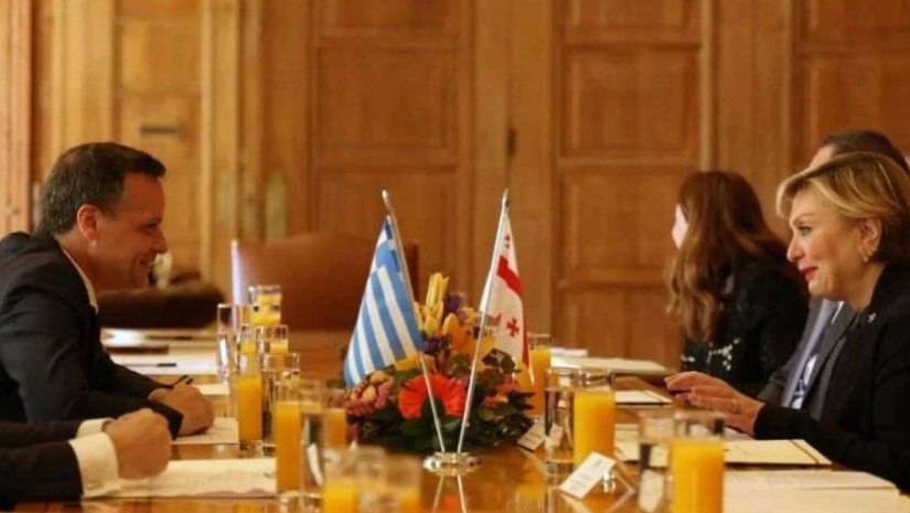 თინათინ რუხაძე ათენის მერს, ჰარის დუკასს შეხვდა