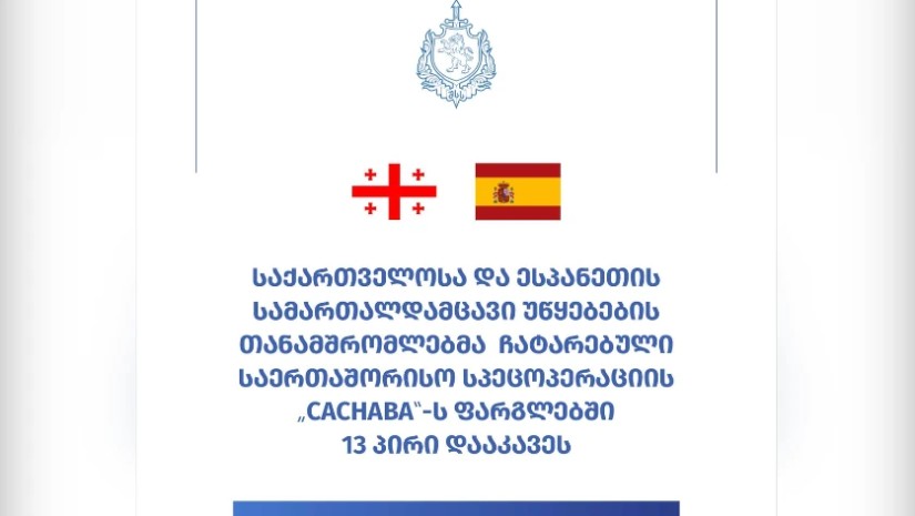 „CACHABA“-ს ფარგლებში 13 პირი დააკავეს