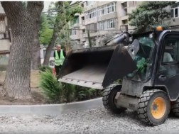 თამარაშვილის ქუჩაზე ინფრასტრუქტურული სამუშაოები მიმდინარეობს